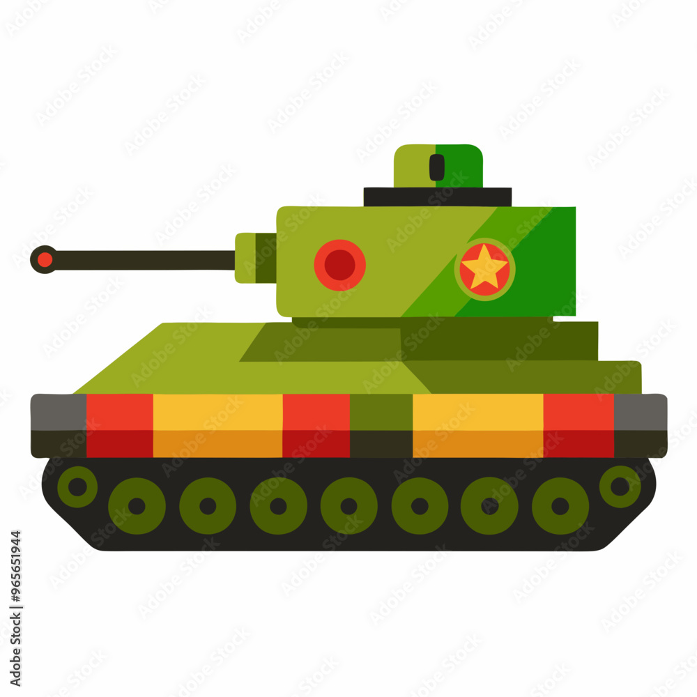 vector illustration of tank