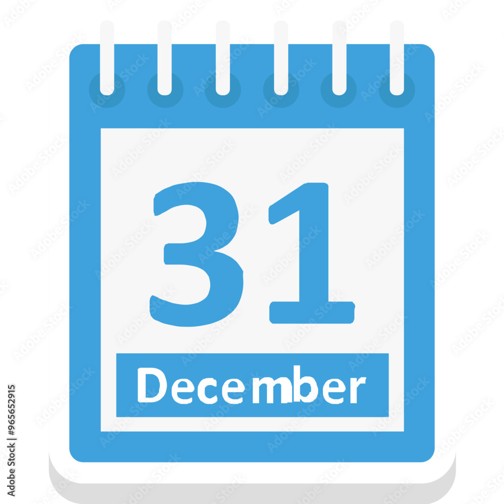 31 December sticker vector icon isolated background 31 December sticker vector icon isolated background