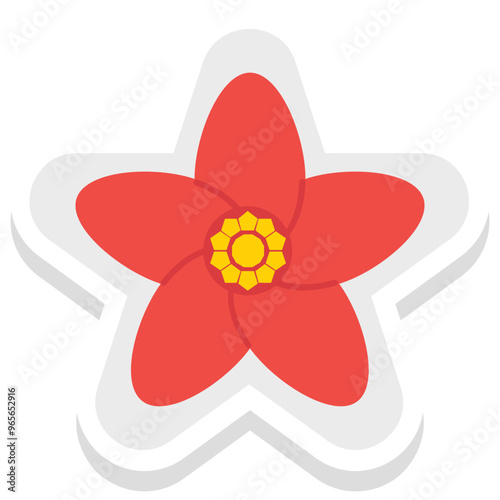 Wallpaper Mural Flower sticker vector icon isolated background   Torontodigital.ca