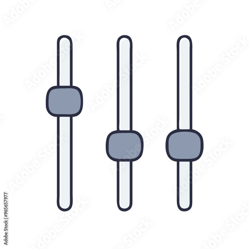 Slider Controls Blue Minimalist Audio Adjustment Symbol