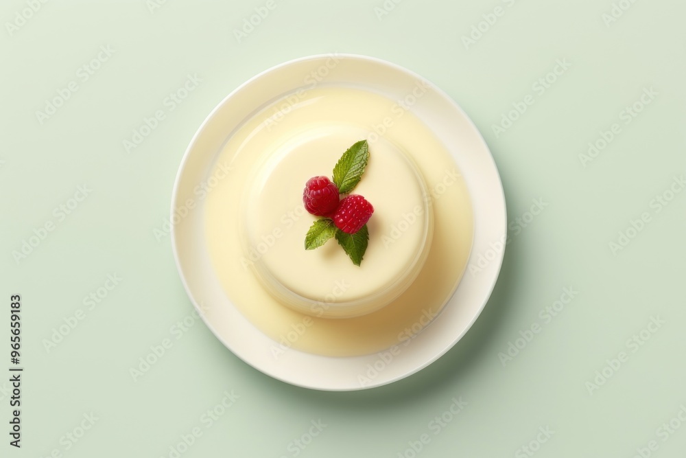 Panna Cotta raspberry dessert fruit. Panna Cotta raspberry dessert fruit.