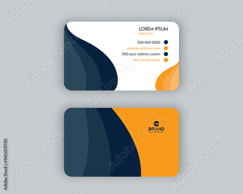Business quality Minimal Modern Corporate business card design template
