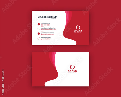 Business quality Minimal Modern Corporate business card design template
