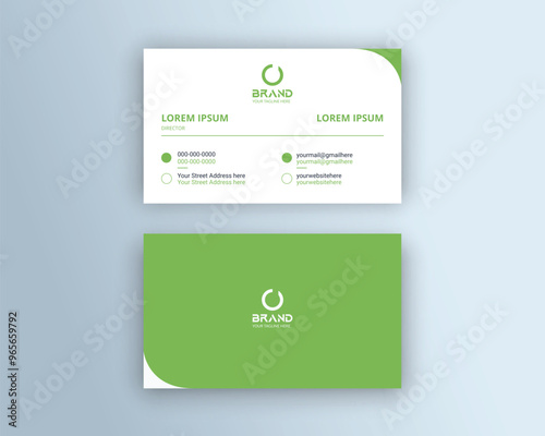 Business quality Minimal Modern Corporate business card design template
