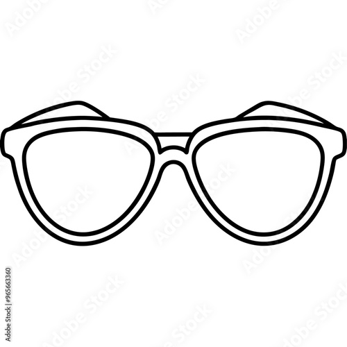 glasses outline coloring book page line art illustration digital drawing