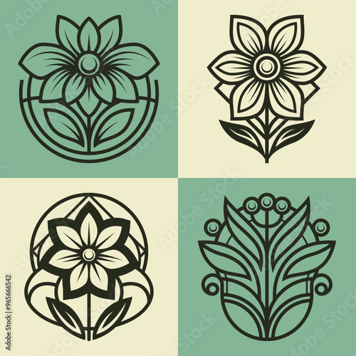 Art Deco Flower 19
