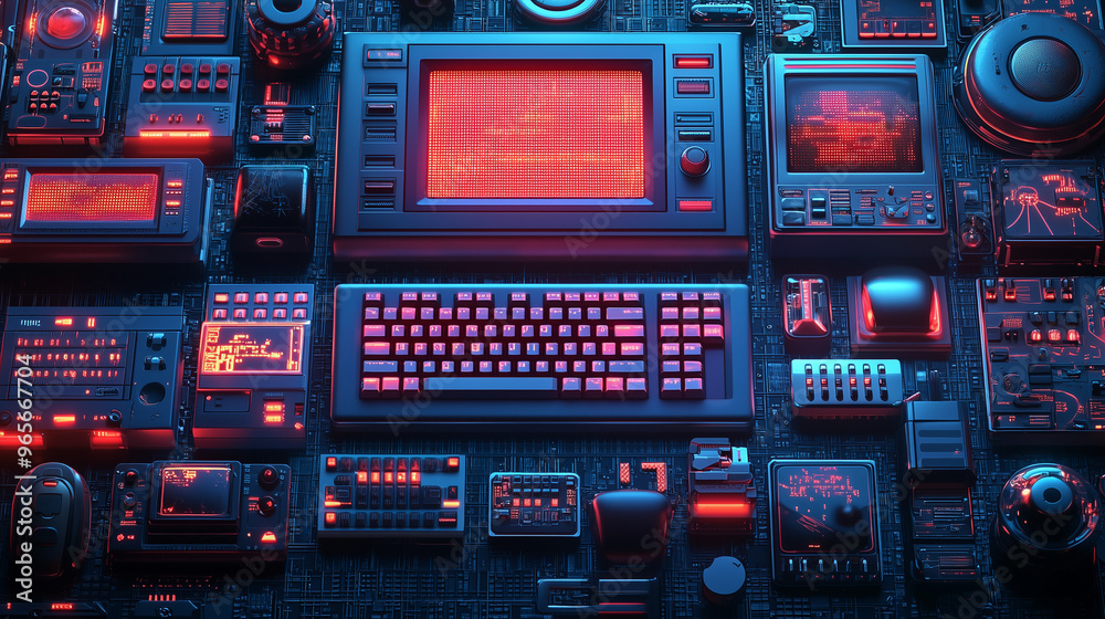 Retro futuristiс laptop Retro futuristiс laptop