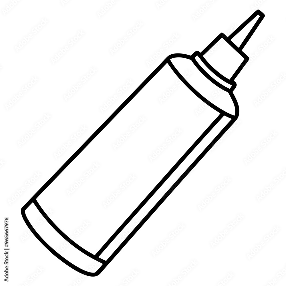 glue outline coloring book page line art illustration digital drawing