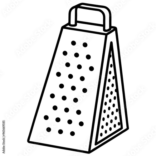 grater outline coloring book page line art illustration digital drawing