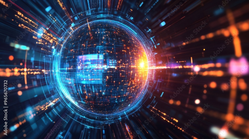 A futuristic infographic on quantum computing, with clear explanations and visual aids. A futuristic infographic on quantum computing, with clear explanations and visual aids.