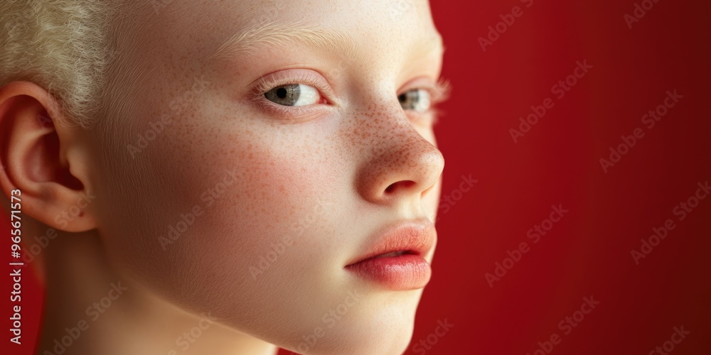 Ethereal Portrait of Young Woman with Glowing Eyes and Unique Features Ethereal Portrait of Young Woman with Glowing Eyes and Unique Features