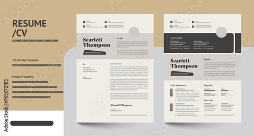 Clean, Modern and Professional Resume CV Templates
