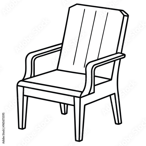 Chair Vector silhouette on a white background