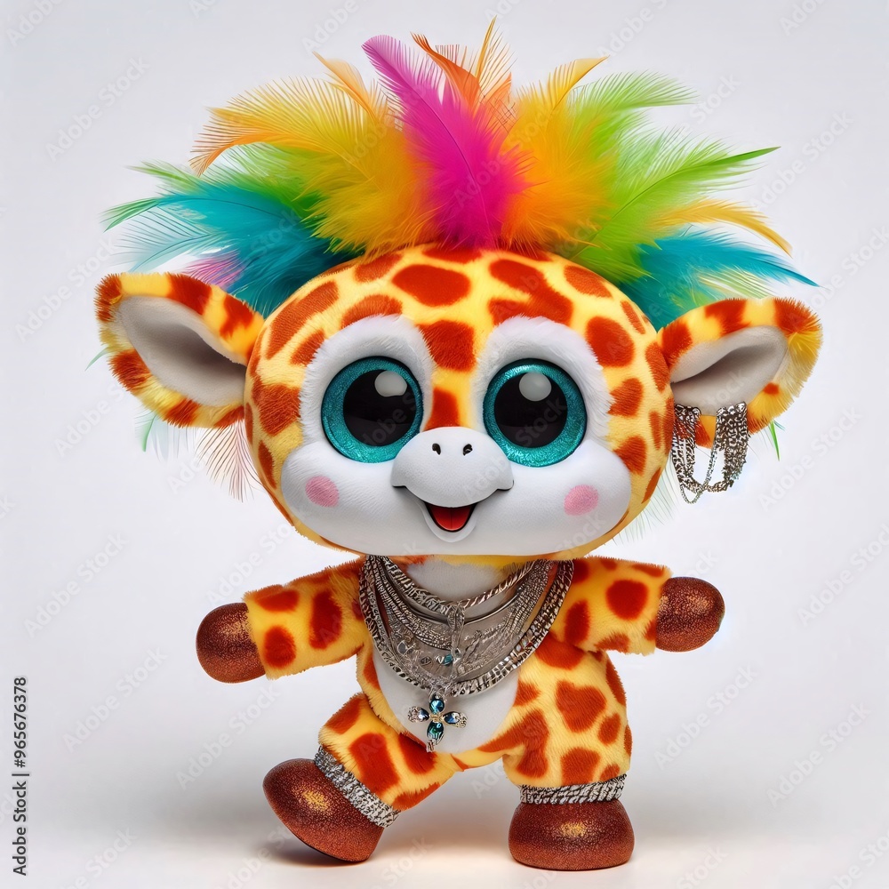 Fototapeta premium Dancing dankly dressed toy animals