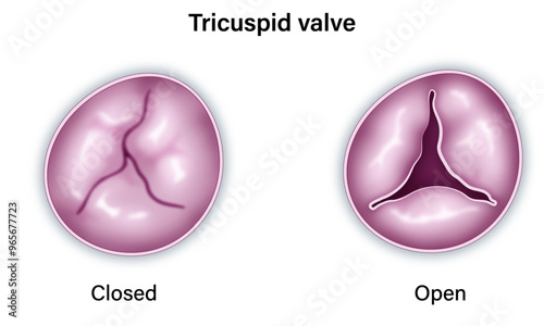The Tricuspid Valve: Normal Open and Closed States in a Healthy Adult Heart