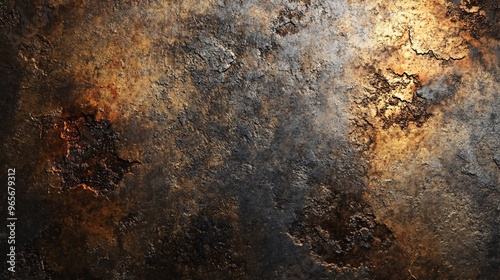 Dark grunge corroded metal texture background showing rust