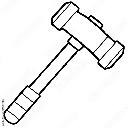 hammer outline coloring book page line art illustration digital drawing