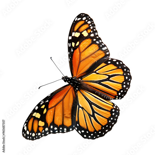 Four Monarch Butterflies on White Background, Four Orange Butterflies, Beautiful five monarch butterfly, Four Monarch Butterflies, 