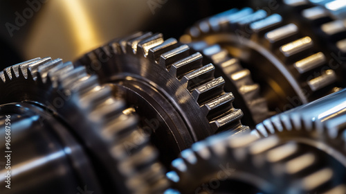 close up of a gear | gear wheel | Metalic gears |  cogs | machinery | mechanical | engineering | industrial | clock