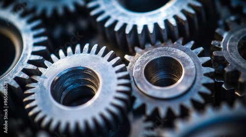 Metalic gears | cogs | machinery | mechanical | engineering | industrial | clock