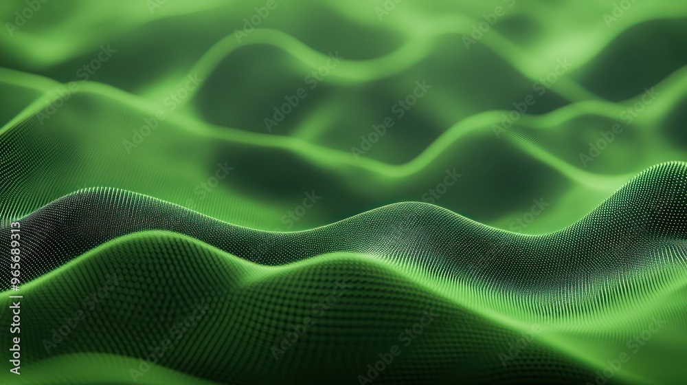 Abstract Green Waves Digital Art Abstract Green Waves Digital Art