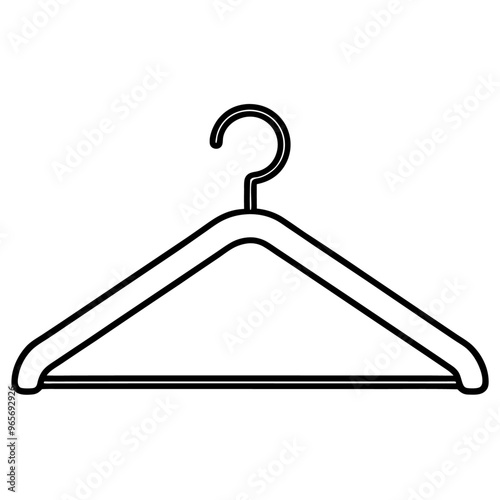 hangers  outline coloring book page line art illustration digital drawing