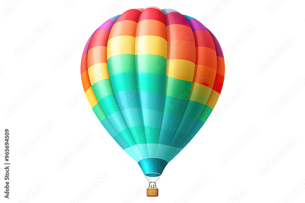 Fototapeta premium hot air balloon isolated on PNG Background.