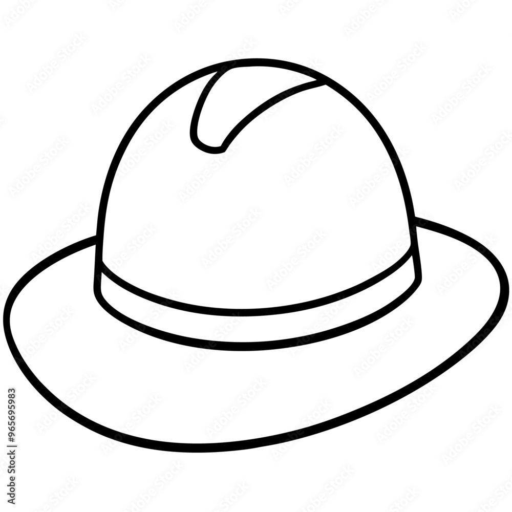 hat outline coloring book page line art illustration digital drawing hat outline coloring book page line art illustration digital drawing