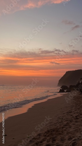 sunset on the beach