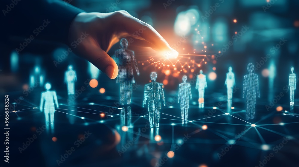 Hand Selecting a Digital Human Figure From a Network of Others Hand Selecting a Digital Human Figure From a Network of Others