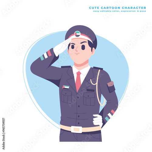 soldier character illustration vector design