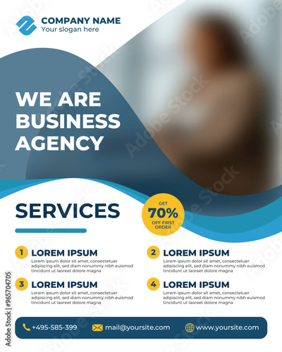 social media post template for marketing creative agency