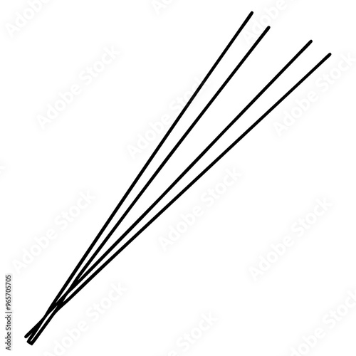 incense outline coloring book page line art illustration digital drawing