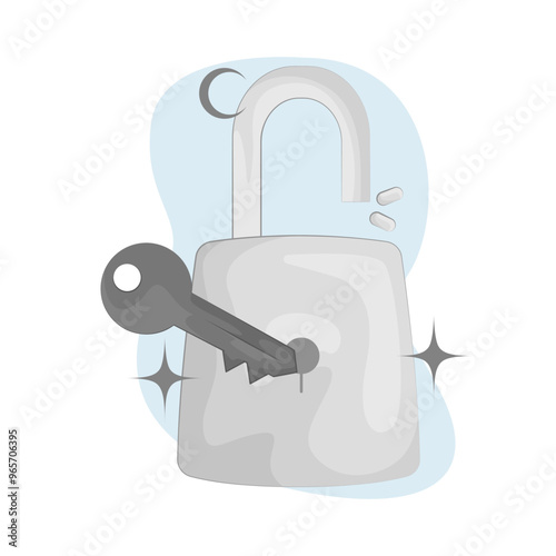 Illustration of padlock 