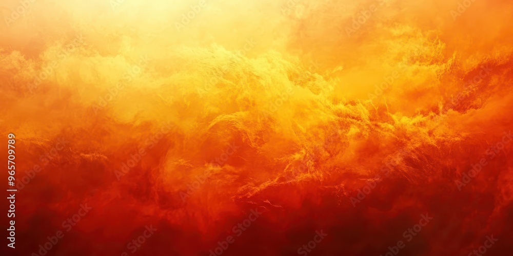 Obraz premium A stunning depiction of warm, fiery clouds illuminated by a radiant light, creating a captivating natural backdrop.