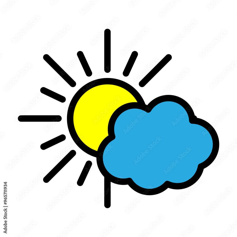 Sunny Perspective Vector Filled Icon Design Sunny Perspective Vector Filled Icon Design