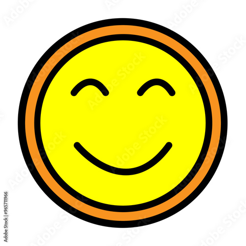 Cheerful Glow Vector Filled Icon Design