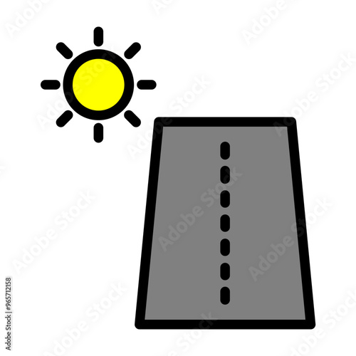 Brightened Path Vector Filled Icon Design