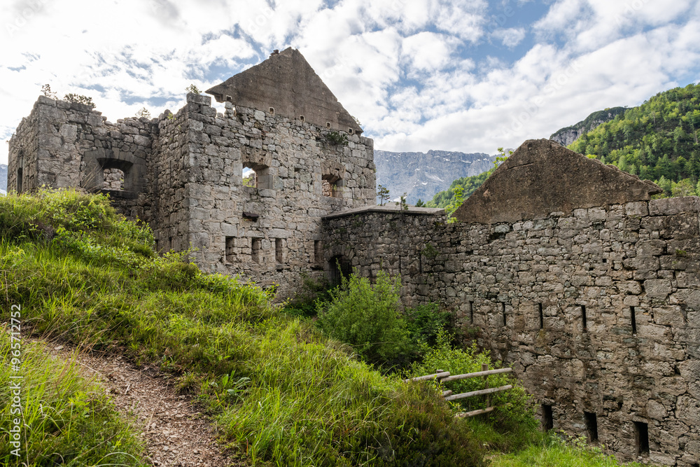 Fort Predel or Predil Fortification in italian and slovenia border Fort Predel or Predil Fortification in italian and slovenia border