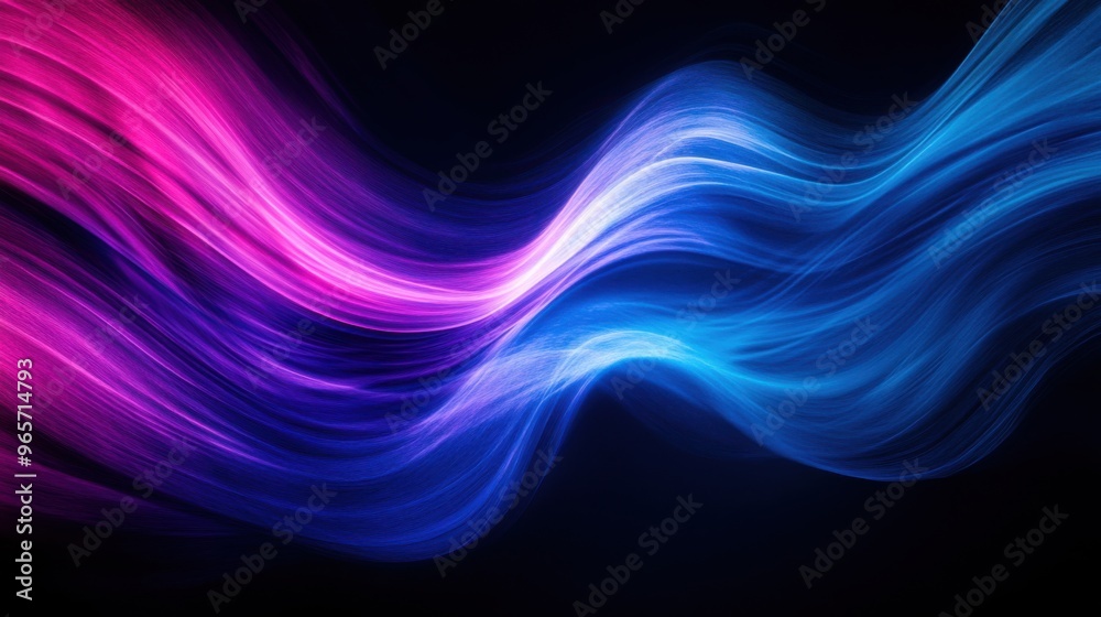 Abstract Blurred Wave with Intense Grain and Noise on Black Background, Featuring Retro Wave Aesthetics and Stippled Light Effects for a Highly Textured and Distorted Background Design Abstract Blurred Wave with Intense Grain and Noise on Black Background, Featuring Retro Wave Aesthetics and Stippled Light Effects for a Highly Textured and Distorted Background Design