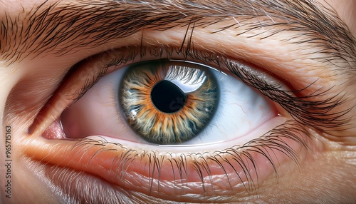 Extreme Close-Up: Detailed View of the Human Iris"