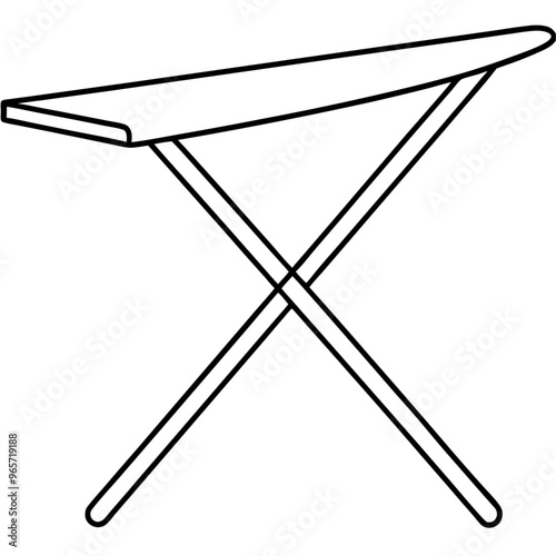 ironing board outline coloring book page line art illustration digital drawing photo