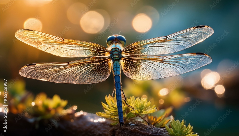 a dragonfly in a natural setting The intricate details of the dragonflys wings a dragonfly in a natural setting The intricate details of the dragonflys wings