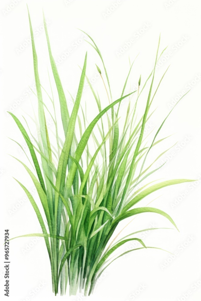 Grass plant white background wheatgrass.