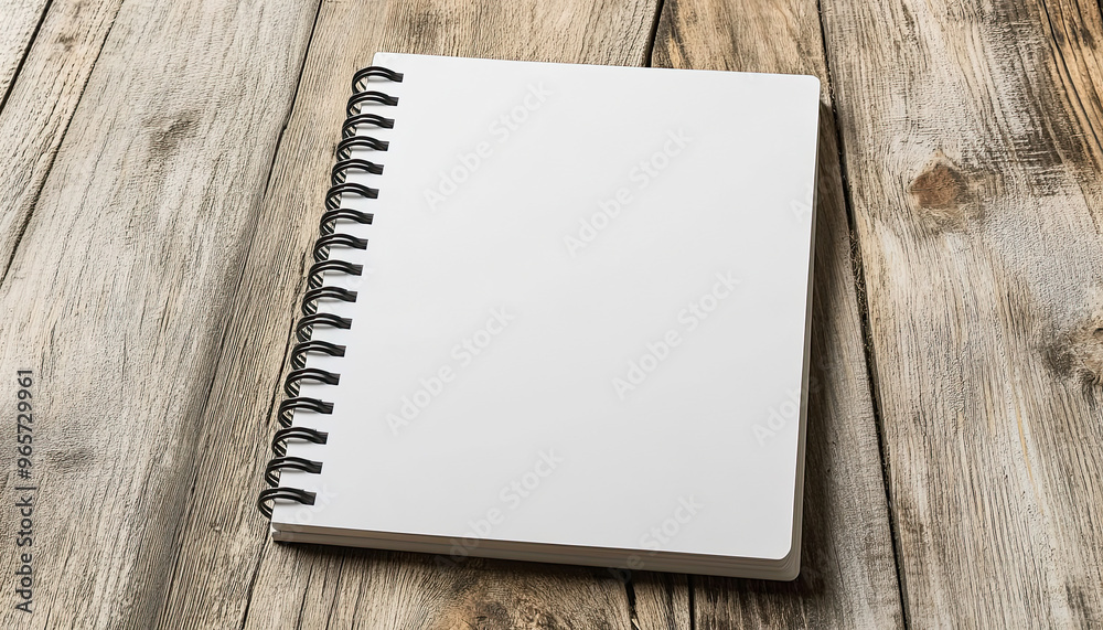 blank notebook on wooden table blank notebook on wooden table
