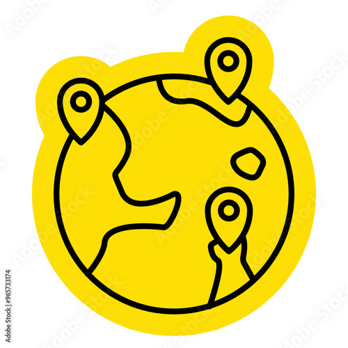 Branch Location icon, bussines franchise