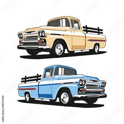 classic car vector illustration of a car truck vector classic truck