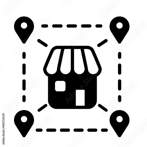 Branch Location icon, bussines franchise