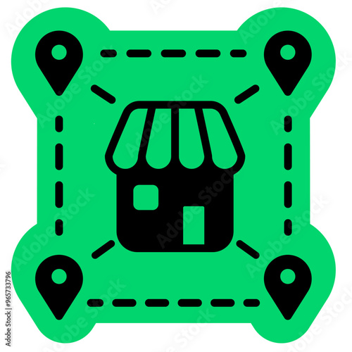 Branch Location icon, bussines franchise