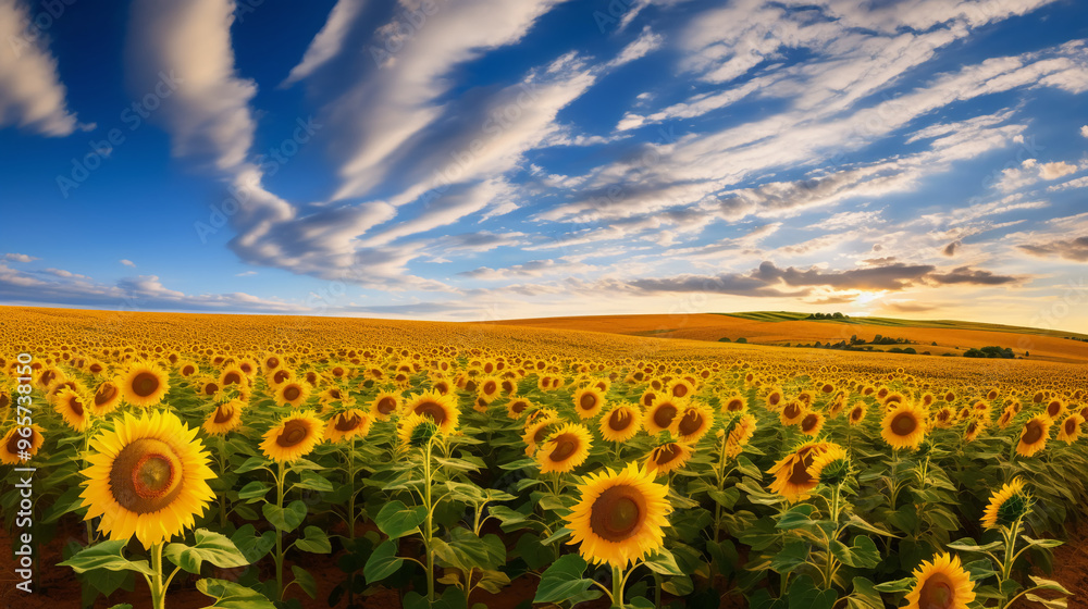 Fototapeta premium field of sunflowers